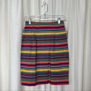 Vintage the limited multicolor striped mini skirt nwt